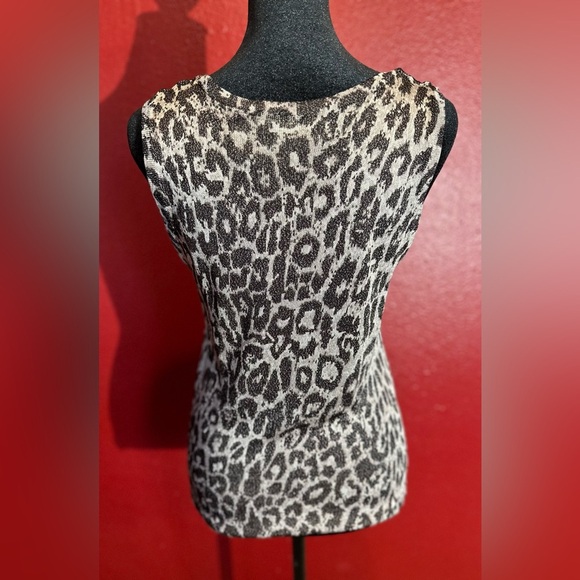 Dana Buchman Petite Leopard Tank Top, Size S - Picture 2 of 7